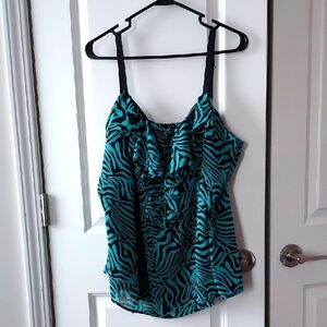 Nicole Zebra Print Women's Top Xl